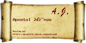 Apostol János névjegykártya